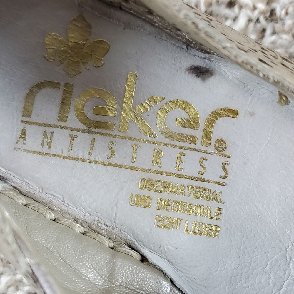 Rieker Beige Perforated Flats - Picture 7 of 8